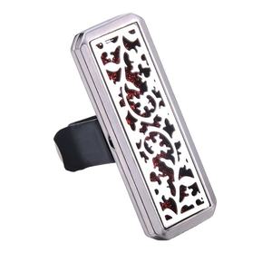 Diffuseur de voiture rectangulaire en acier inoxydable, clip pour grille d'aération, diffuseur d'huiles essentielles aromathérapeutiques - Product Image 5