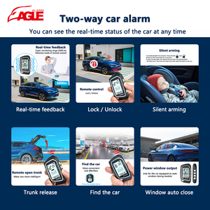 Alarmes universelles de voiture de <span class=keywords><strong>choc</strong></span> électrique de sécurité de voiture anti-détournement de haute qualité avec deux télécommandes - Product Image 5