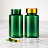 Bouteilles en plastique PET écologiques et recyclables de 120 ml, hermétiques, avec logo personnalisé, économiques, pour le stockage de capsules domestiques
