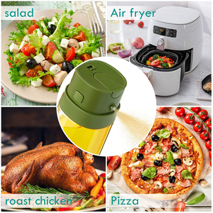 Nouveau flacon d'huile <span class=keywords><strong>de</strong></span> cuisson <span class=keywords><strong>de</strong></span> 550ml pour vaporiser et verser dans la <span class=keywords><strong>cuisine</strong></span> flacon pulvérisateur en verre d'huile <span class=keywords><strong>de</strong></span> noix <span class=keywords><strong>de</strong></span> <span class=keywords><strong>coco</strong></span> <span class=keywords><strong>vinaigre</strong></span> d'olive à injection 2 en 1 - Product Image 4