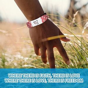 Braccialetto NFC per Preghiera Cristiana, Prezzo all'Ingrosso, Tessuto Elastico con Versetti Biblici Quotidiani - Product Image 6