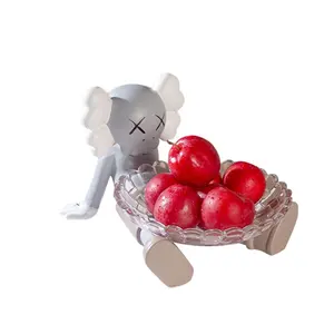 Soggiorno figurine decorazioni in resina regali artigianato resina sesamo street doll orso violento KAW statua piatto da frutta decorazioni per la casa