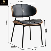 Chaises de salle à manger confortables en cuir italien, chaises de salle à manger de luxe de style français, décoration de table à ongles haut de gamme
