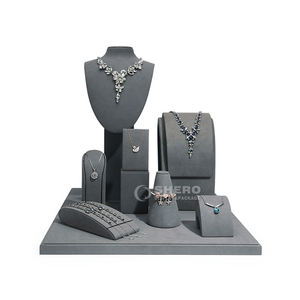 ขาตั้งโชว์เครื่องประดับไมโครไฟเบอร์ ที่วางแหวน ที่แขวนต่างหู ขาตั้งแหวนและเครื่องประดับ พร้อมฐานโลหะ - Product Image 4