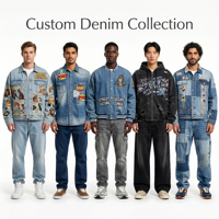 Service de développement de vêtements sur mesure : Veste en jean délavé, jeans, fabrication de motifs de couture uniques pour les startups de mode