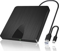 Unidad de Blu-Ray Externa, Reproductor de Blu-Ray Portátil, Grabador, Lector, Quemador de CD con Puerto USB 3.0 Tipo C, DVD y CD-ROM +/-RW BD