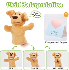 2025 <span class=keywords><strong>Muppets</strong></span> suave de mano cachorro perro marioneta encantador juguete de peluche para niños adultos PP bolsa de algodón tipo regalo Inteligencia desarrollada - Product Image 5