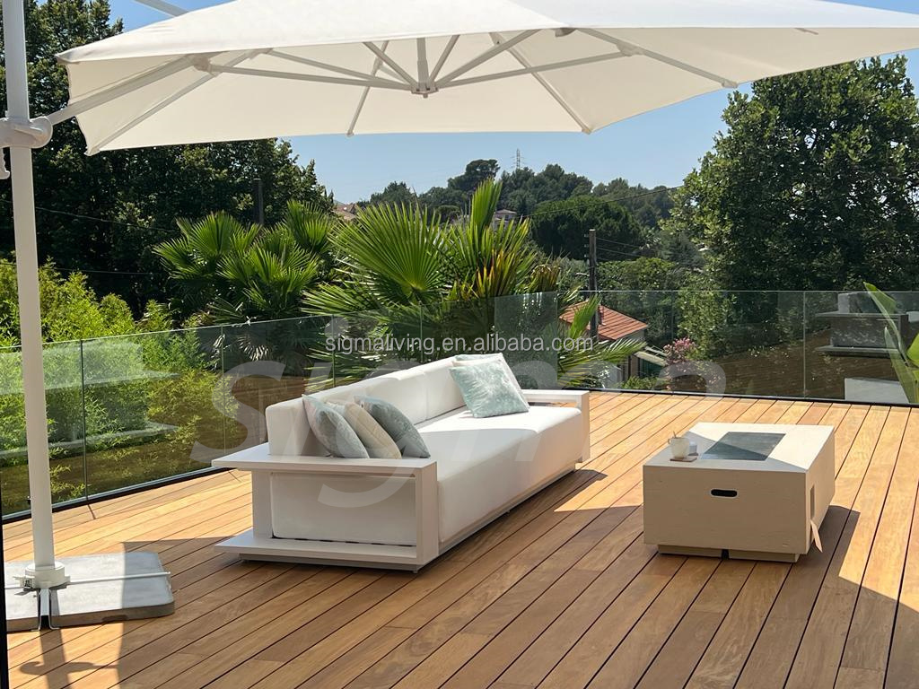 Factory New Design Patio Outdoor Furniture sofa set Large Aluminum Outdoor Garden Sofa