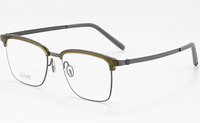 Gafas de Lectura Unisex Redondas de Titanio Puro, Modernas, Ultraligeras, Montura Completa con Lentes Transparentes de PC para Uso Diario