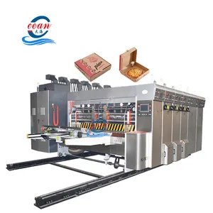 Inkjet printers corrugated pizza box carton printing slotting die cutting machine