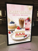 Panneau de menu de restaurant rétroéclairé LED 16x24 24x36 27x40 avec température de couleur personnalisable, certifié CE RoHS