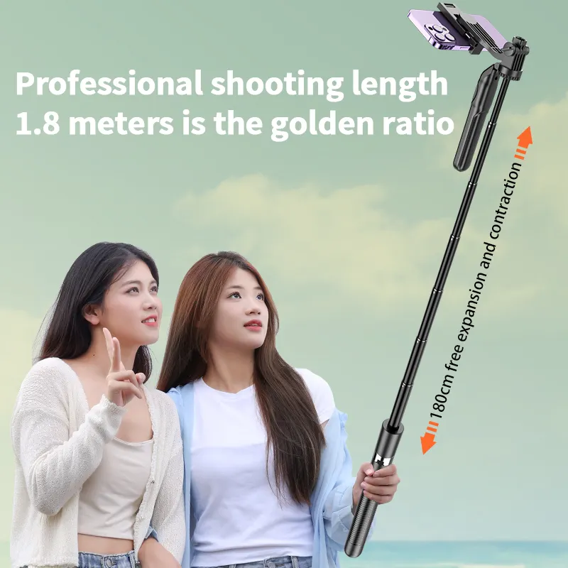 The popular remote control operation of the tripod selfie stick can be equipped with a mirrorless camera tripod