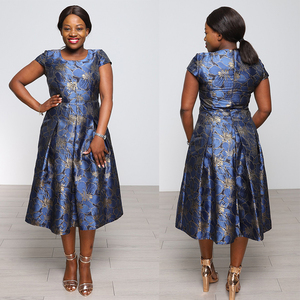 Vestidos de Oficina para Mujer, Estilo Africano, Elegantes, Plisados, Maxi Vestido Dashiki para Damas - Product Image 1