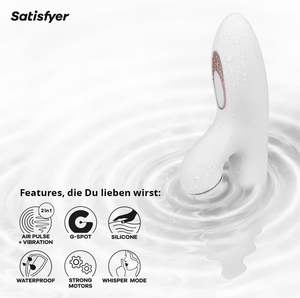 Vibrador de Conejo Satisfied <span class=keywords><strong>Pro</strong></span> <span class=keywords><strong>2</strong></span> de Nueva Generación SATPROGRAB Blanco Recargable por USB IPX6 Resistente al Agua 10 Frecuencias Caja de Regalo - Product Image 4