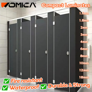 Panneau décoratif Womica 1300X3050mm en HPL, feuille ignifuge, imperméable, stratifié compact, porte <span class=keywords><strong>de</strong></span> <span class=keywords><strong>toilette</strong></span> - Product Image 1
