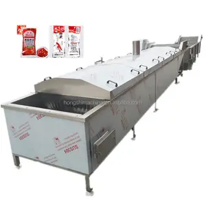 Water Bath Vacuum Packaged Food Pasteurizer Machine/Tunnel Tomato Paste Pasteurization Machine