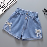 Nouveaux shorts en jean LURI pour filles 2025 – Décontractés, unis, tendance, écologiques, pour enfants et bébés, tailles moyennes et grandes – Vente en gros, en stock