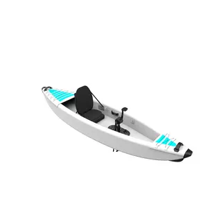 नई डिजाइन 420cm पोर्टेबल मछली पकड़ने कश्ती inflatable बिक्री के लिए पेडल ड्राइव कश्ती