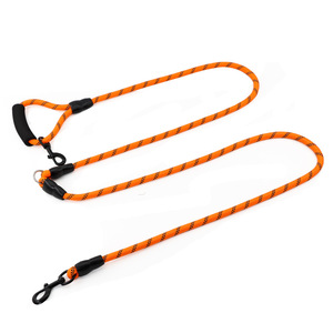 Laisse de course mains libres pour animaux de compagnie, double laisse en nylon pour 2 chiens, chaîne de promenade pour animaux, fournitures pour animaux de compagnie en gros - Product Image 5