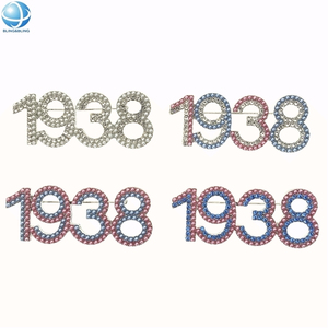 Spilla da bavero JJOA con catena di perle e nappa, ciondolo con lettere JJ in cristallo rosa e blu, spilla per gioielli della confraternita Jack and Jill of America - Product Image 5