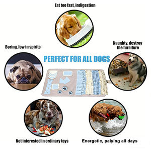 Alfombrilla Olfativa para Perros, Juguetes Interactivos de Rompecabezas para Comer Lentamente, Entrenamiento de Forrageo, Lavable a Máquina, Almohadillas Olfativas para Mascotas - Product Image 4