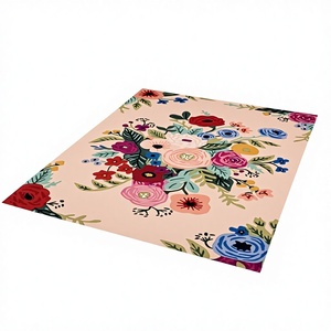 Premium Artisan Floral Wool Rugs Handmade Woolen Area Rugs Eco-Friendly Anti-Slip for Living Room Bedroom & <b>Lounge</b> - Product Image 1