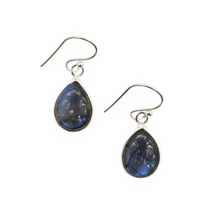 Pendientes Étnicos de Labradorita en Forma de Lágrima para Mujer, Plata de Ley 925 de Alta Calidad, Gema Azul Fuego, Joyería Colgante - Product Image 3