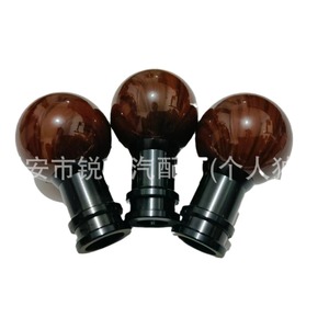 Car Gear <b>Shift</b> <b>Knob</b> Carbon Fibre Wood Grain Ball Head Universal Manual Transmission Interior Trim Ergonomic Design - Product Image 5