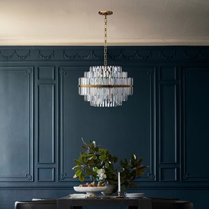 2025 mới nhất thiết kế hiện đại K9 pha lê LED ánh sáng Trần thép không gỉ hiện đại Treo Đèn Chùm Pha Lê cho phòng ăn đám cưới - Product Image 6