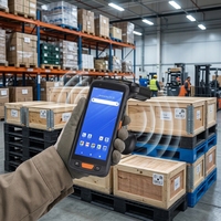 PDA robuste Android 15 avec scanner de codes-barres 2D, 4 Go de RAM, Wi-Fi et lecteur RFID UHF 15 mètres
