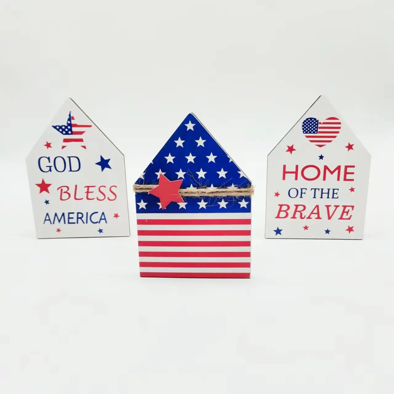 Requisiten American Independence Day patriotische Dekoration Zeichen Ornamente Holzarbeiten Handwerk