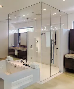 Custom מטלטלין סניטרי אמבטיה מודולרי שירותים ניידים מקלחת מארז באיכות גבוהה מזג זכוכית הזזה דלת חדר אמבטיה