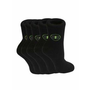 5-Pack calzini da uomo Premium neri da lavoro di alta qualità Spandex poliestere antiscivolo traspirante Design sportivo uso quotidiano polsino regalo - Product Image 1
