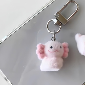 Breloques en peluche animaux : Salamandre, Dinosaure Hexagonal, Axolotl, pour porte-clés, breloques <span class=keywords><strong>de</strong></span> téléphone portable, chaînes <span class=keywords><strong>de</strong></span> sangle, cordons, pendentifs - Product Image 3