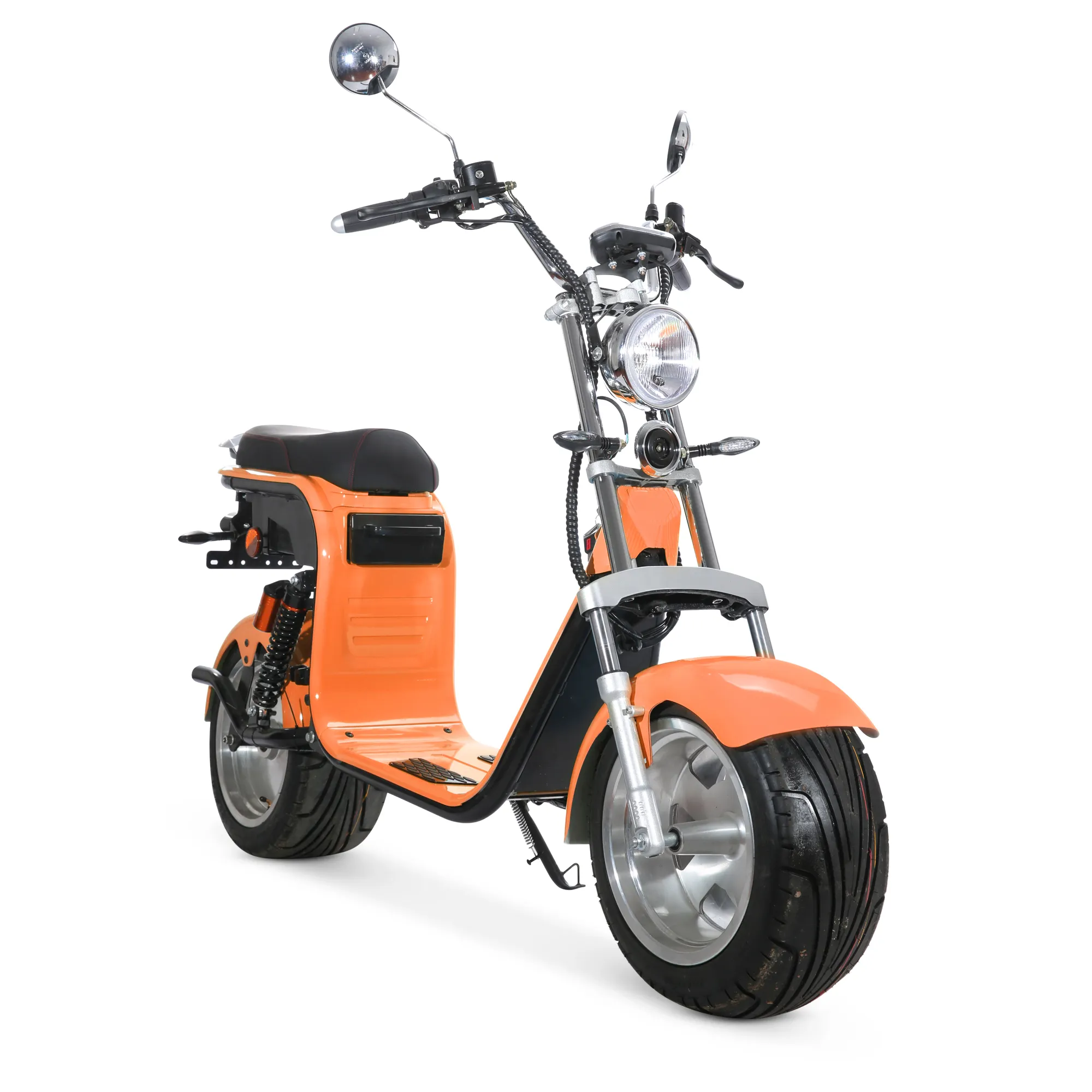 Certificat eec 1500w Chopper Scooter avec suspension complète Pneu 10 pouces Batterie au lithium 60v Moto électrique rechargeable