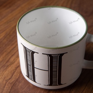 Life-Word Venta al por mayor Café Eslogan Tazas de cerámica Porcelana Drinkware <span class=keywords><strong>con</strong></span> Coffee Is My Love Language Prints - Product Image 5