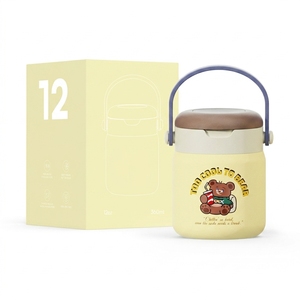 Termo Hong Ling de Acero Inoxidable de 12 oz con Aislamiento al Vacío <span class=keywords><strong>para</strong></span> Comida Caliente y Fría, Termo <span class=keywords><strong>para</strong></span> Sopa de Boca Ancha a Prueba de Fugas <span class=keywords><strong>para</strong></span> Niños - Product Image 1