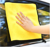 Serviette de lavage de voiture, en peluche absorbante, bon marché, 500 gsm 600 gsm 800, double couche, produit de luxe, serviette pour nettoyage, séchage, polissage, cire pour maison