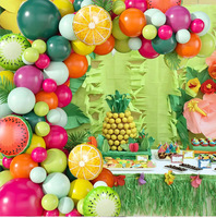 Ballons d'été aux fruits Ballons en feuille de pastèque et de citron Ensemble de chaînes de ballons de fête hawaïenne