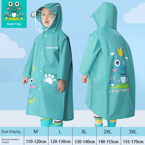 Vente en gros Imperméable pour enfants avec grand chapeau à bord Garçons Filles Sac d'école pour enfants Imperméable Randonnée en plein air Étudiant École <span class=keywords><strong>Cape</strong></span> <span class=keywords><strong>de</strong></span> <span class=keywords><strong>pluie</strong></span> - Product Image 5