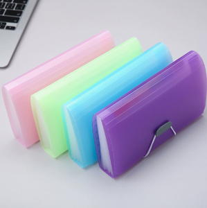 กระเป๋าใส่เอกสารแบบพับได้ขนาด A6 สีลูกกวาด 13 สี อุปกรณ์สำนักงาน แฟ้มเก็บเอกสาร ตั๋ว แฟ้มใส ขายส่ง - Product Image 1
