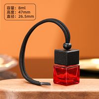Vide 5ml 8ml 10ml 15ml noir bouchon en bois verre voiture désodorisant suspendu parfum bouteille diffuseur de parfum