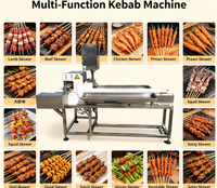 Machine à brochettes de kebab et à shashlik de poulet industrielle, contrôlée par écran tactile PLC et facile à nettoyer