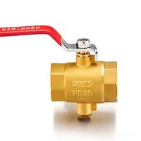 Válvula de bola de latón forjado DN15-DN50 de paso completo 600 WOG PN16 con maneta para sistemas de agua industriales y de plomería