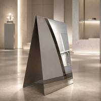 Panneau de signalisation en acier inoxydable de qualité industrielle, épaisseur 1,5 mm, 50x80 cm, double face, pour extérieur, résistant au vent