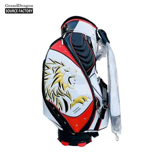 Fábrica direta preço novo Design PU impermeável personalizado golf staff bags