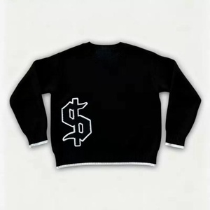 Maglione da <span class=keywords><strong>Uomo</strong></span> Personalizzato con Logo del Produttore, Design OEM, Collo Tondo, Vestibilità Ampia, Manica Lunga, Pullover Invernale Lavorato a Maglia - Product Image 1