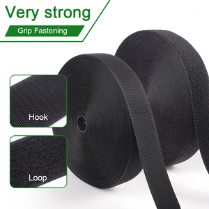 Wholesale Fabric Fastening Sew on <strong>Hook</strong> <strong>and</strong> <strong>Loop</strong> Tape Eco-Friendly Elastic Strong Grip Fasteners 25meters/roll 100mm*25M White - Product Image 6