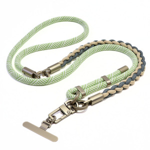 Phone <b>Lanyard</b> Braided Rope Metal Buckle <b>Polyester</b> Crossbody Shoulder Neck Strap For Women Outdoor Use - Product Image 1