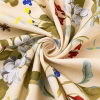 Tissu tricoté en soie de lait Spandex/Polyester, respirant, léger, style floral, extensible, pour housses de canapé et de chaise – Vente directe usine